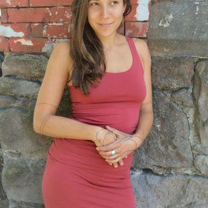 Tank top dress - organic cotton stretchy tank top